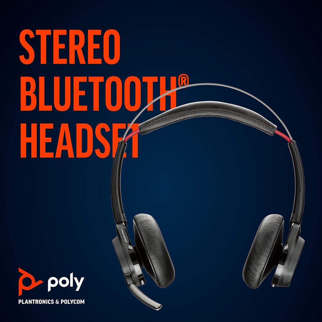 Poly - Voyager Focus UC (Plantronics) - Bluetooth Dual-Ear (Stereo) Headset mit Bügelmikrofon - USB-