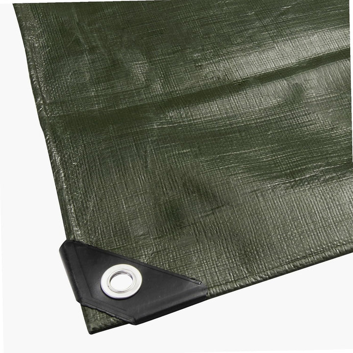 Werkapro Multifunktions-Abdeckplane, Schwarz und Grün, 240 g/m², 3 x 5 m 3x5 m, 3x5 m
