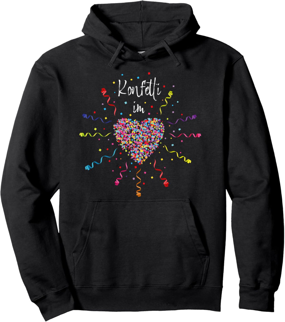Konfetti im Herzen Karneval Fasching Pullover Hoodie