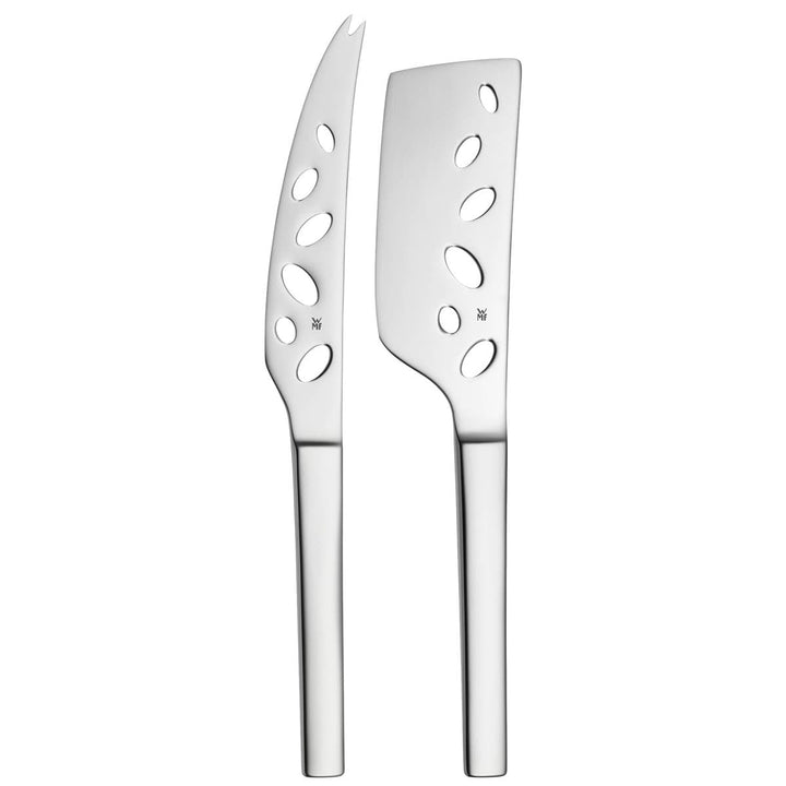 WMF Nuova Käsemesser Set 2-teilig, Käsemesser, Käsebeil, Käseschneider, Cromargan Edelstahl poliert,