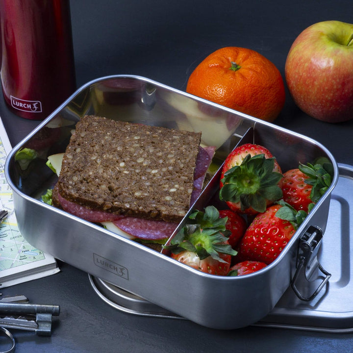 Lurch 240881 Lunchbox Snap aus Edelstahl 100% auslaufsicher 1200ml 1200 ml, 1200 ml