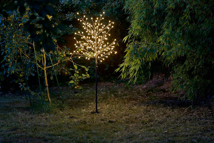 Northpoint Dekorativer LED Baum mit 150 warmweissen LEDs Höhe 150 cm mit Timer 6 Stunden An 18 Stund