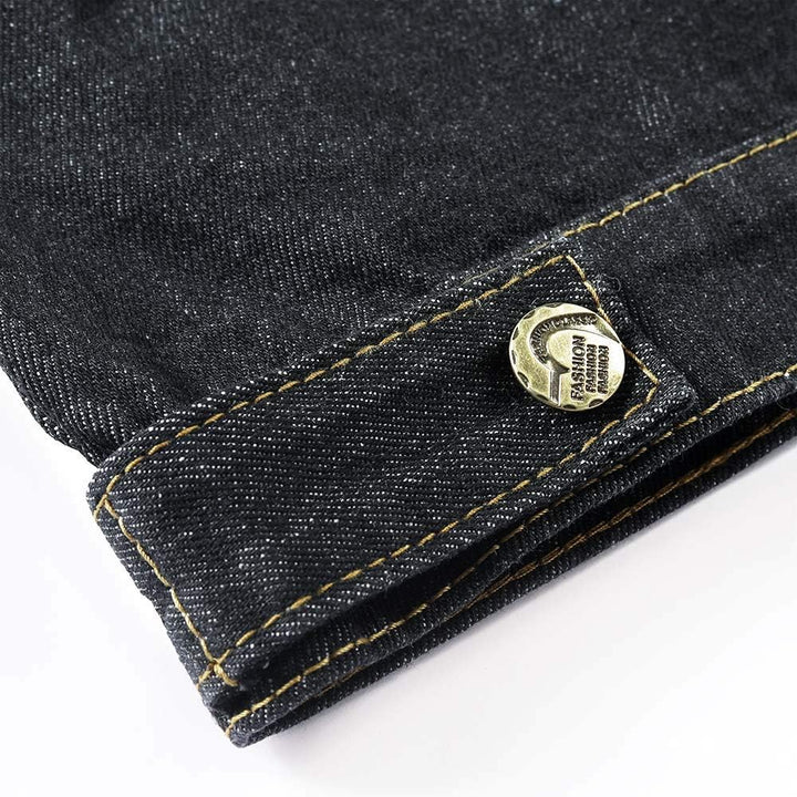 YOUTHUP Herren Denim Weste Zerreissendes Deko Fashion Casual Jeansweste für Freizeit 