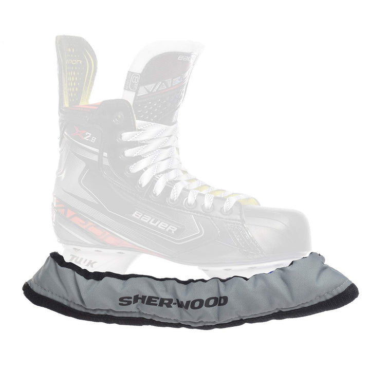 SHERWOOD - Senior Pro Eishockey elastische Kufenstrümpfe für Eishockey- & Schlittschuhe, 2 Stück sil