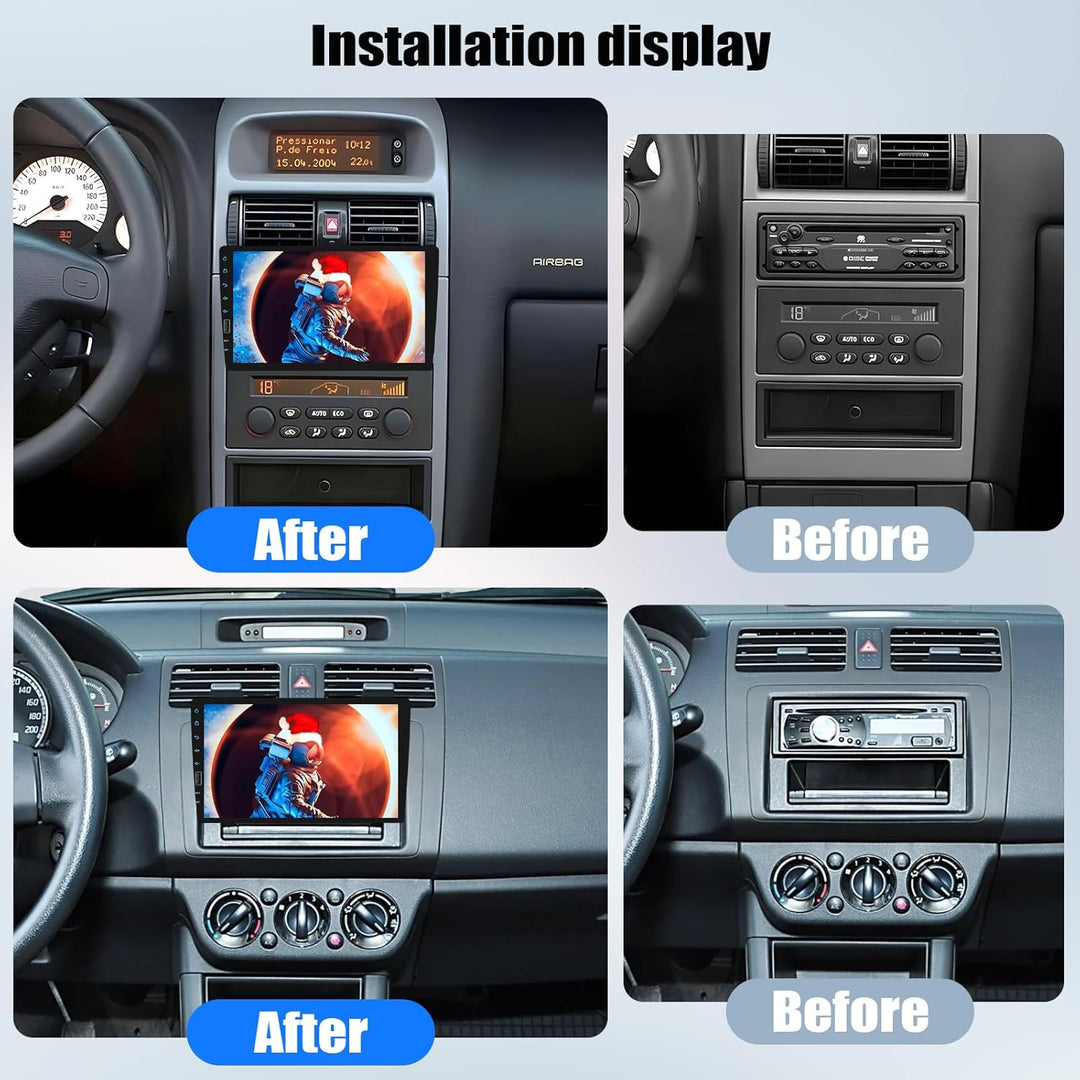 CAMECHO Autoradio 1 Din mit Wireless Carplay Android Auto 9 Zoll Bildschirm Bluetooth Radio Touch Di