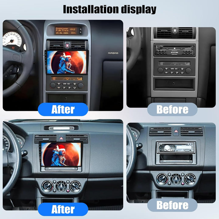 CAMECHO Autoradio 1 Din mit Wireless Carplay Android Auto 9 Zoll Bildschirm Bluetooth Radio Touch Di