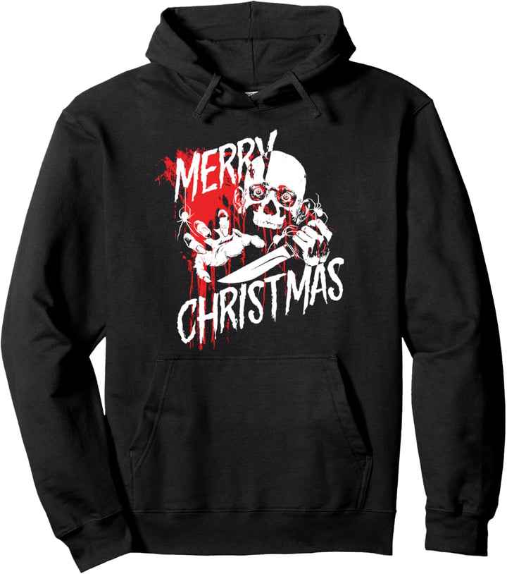 Merry Christmas Dark Humor Horror Fan Pullover Hoodie