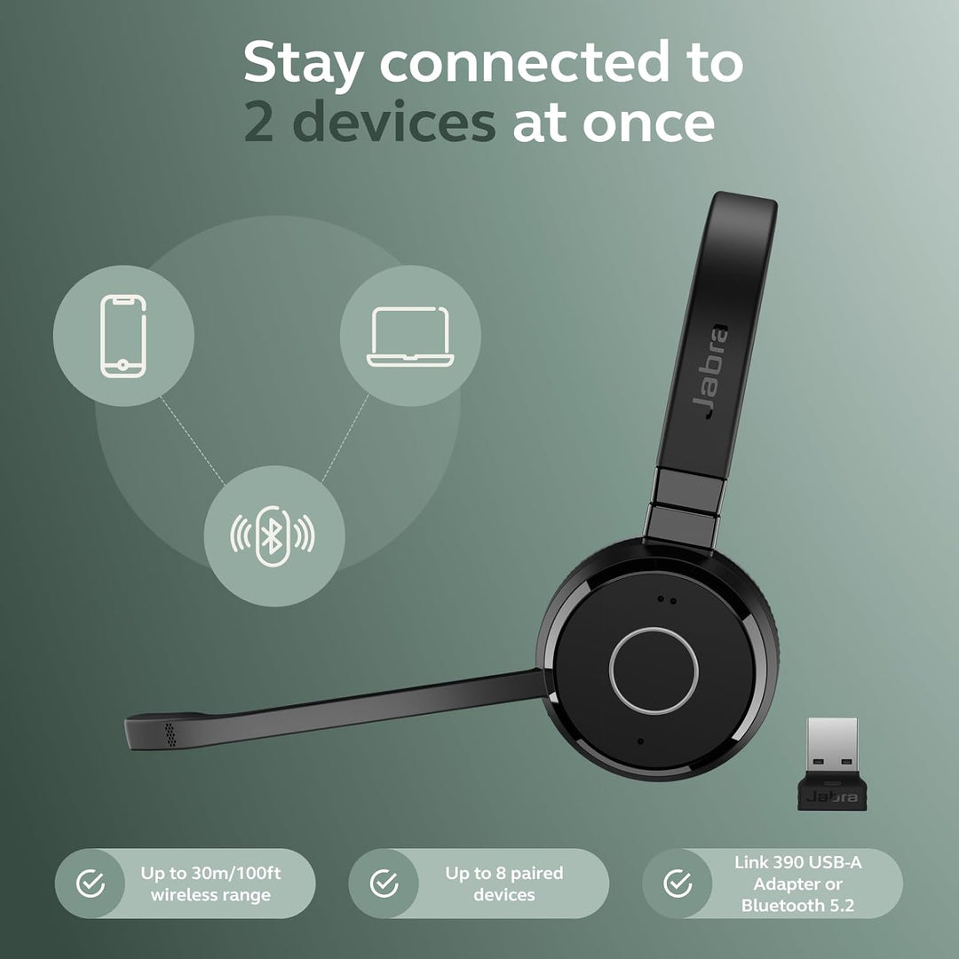 Jabra Evolve 65 TE MS Stereo USB-A incl. Ladestation