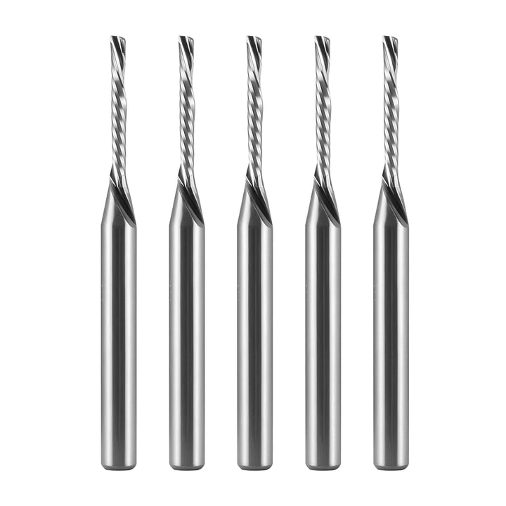 1/8 Zoll Down Cut Einzelflügel (O-Flute) Schaftfräser, mit 1,5 mm Schneiddurchmesser, 12 mm Schnittl
