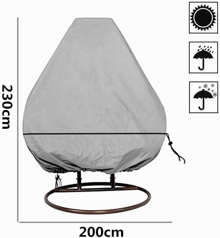 HONCENMAX Abdeckung für Hängesessel/Schwingsessel/Hängekorb - Garten Rattan Wicker Hängesessel wasse