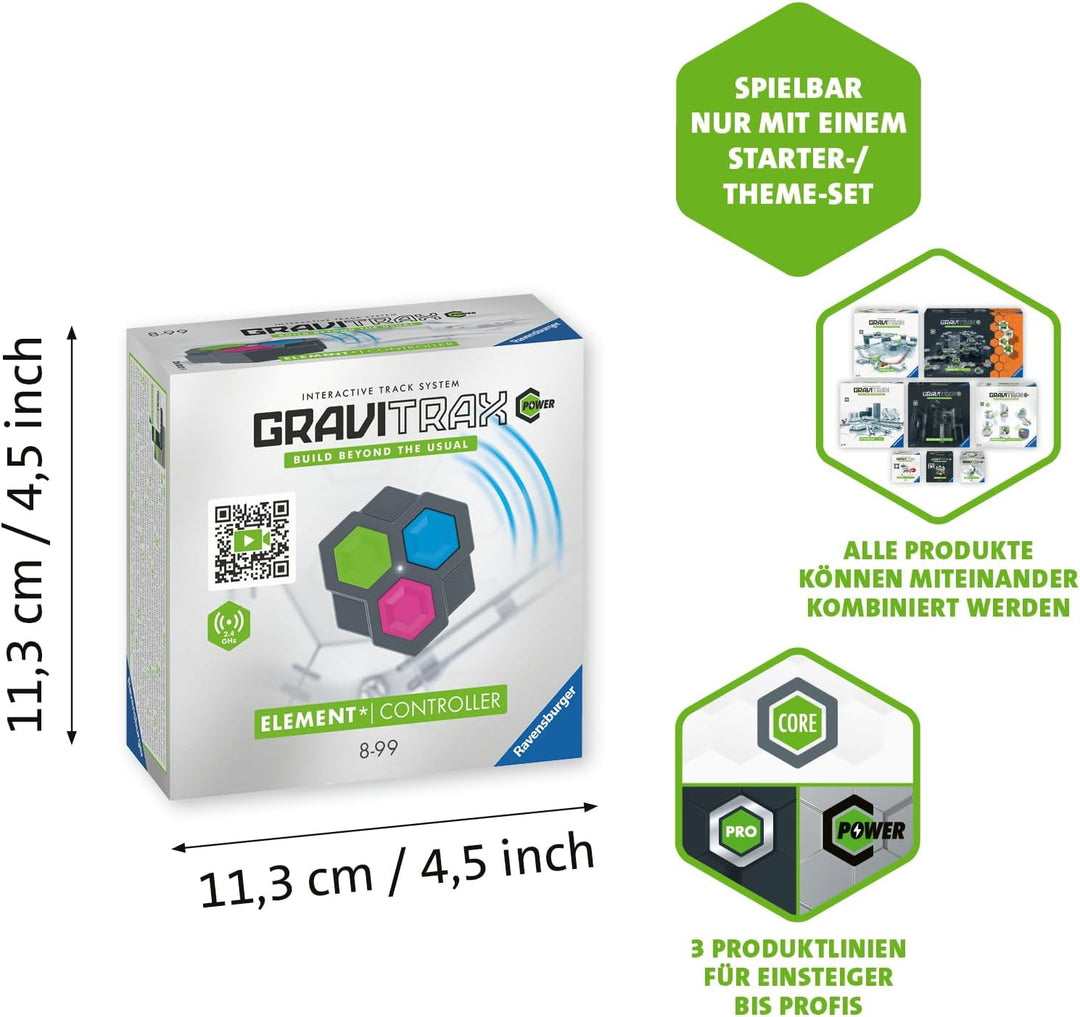 Ravensburger GraviTrax POWER Element Controller - Elektronisches Zubehör für Kugelbahnen, Konstrukti
