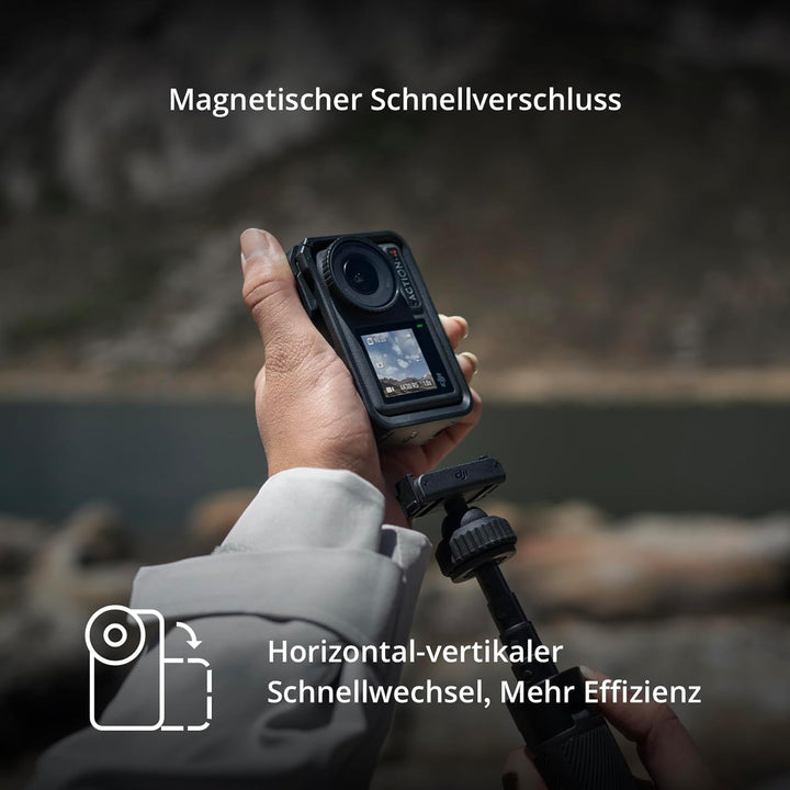 DJI Osmo Action 4 Ski-Combo – Ideal für Skifahrer mit Kit aus Osmo Verlängerungsstab (1,5 m), Kleine