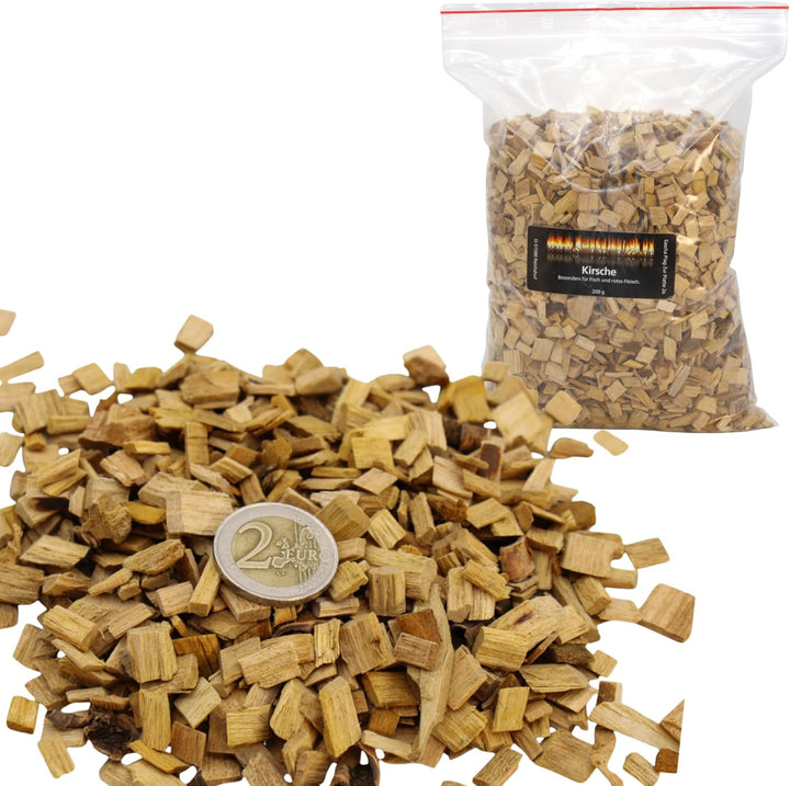 Räucherchips Starterset – Buche, Apfel, Hickory, Kirsche & Pflaume 5×200 g – | BBQ Smoker Holzchips