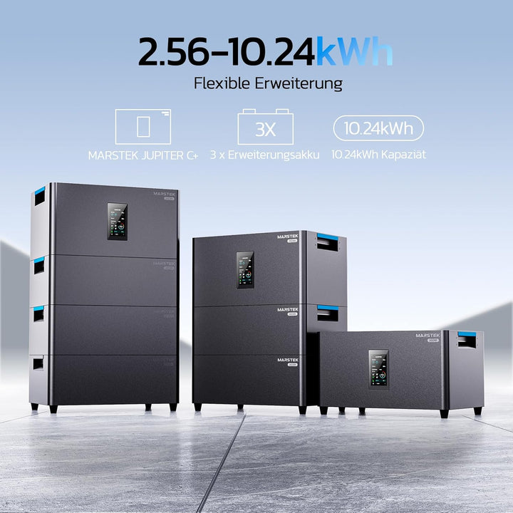 MARSTEK All-in-One Balkonkraftwerk mit Speicher,4 MPPT 2400W Solareingang, 0.64kWh Akkukapazität, 60