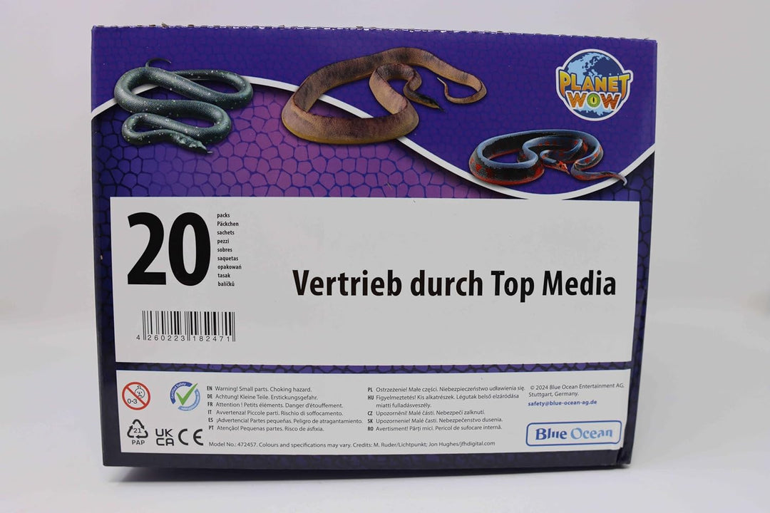Generisch Blue Ocean Snakes Sammelfiguren 2024 - Planet Wow Farbwechsel Schlange Figur - 3 Tüten