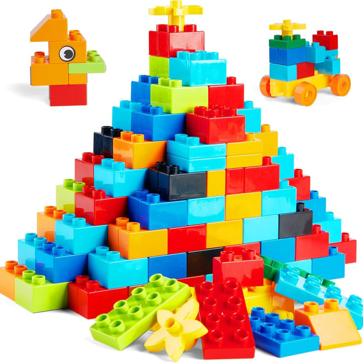 WYSWYG® Grosse Bausteine Set 240 Stück für Kinder ab 3 Jahre,Kompatibel zu Anderen Herstellern, Stei