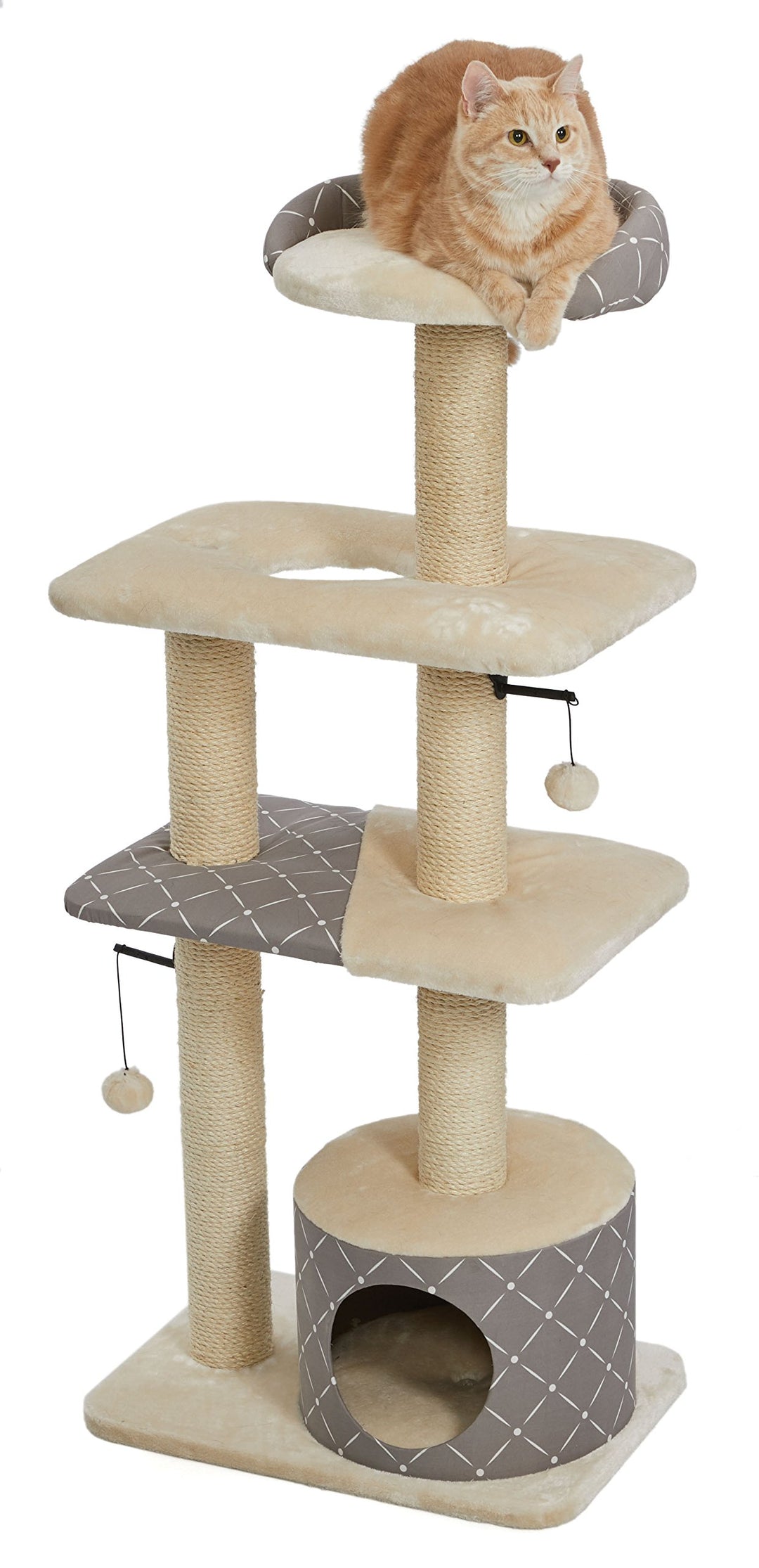 Midwest Homes for Pets Kratzbaum, Modell 138T-MRD, Tower-Katzenmöbel, 5 Ebenen, mit Sisal umwickelte