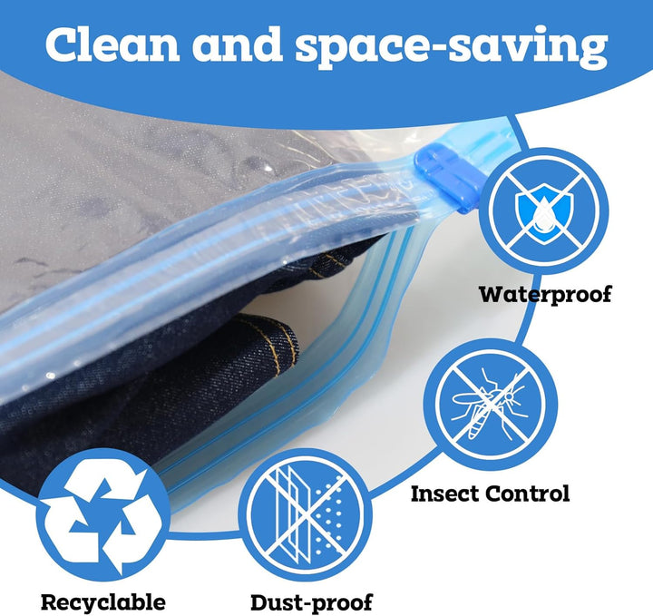Vakuumbeutel für Kleidung Reise mit Elektrischer Pumpe 10 Stück (4 Gross 80x60cm &amp;3 Mittel 70x50cm &amp;