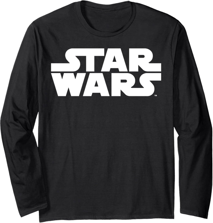 Star Wars Golden Title Logo Langarmshirt
