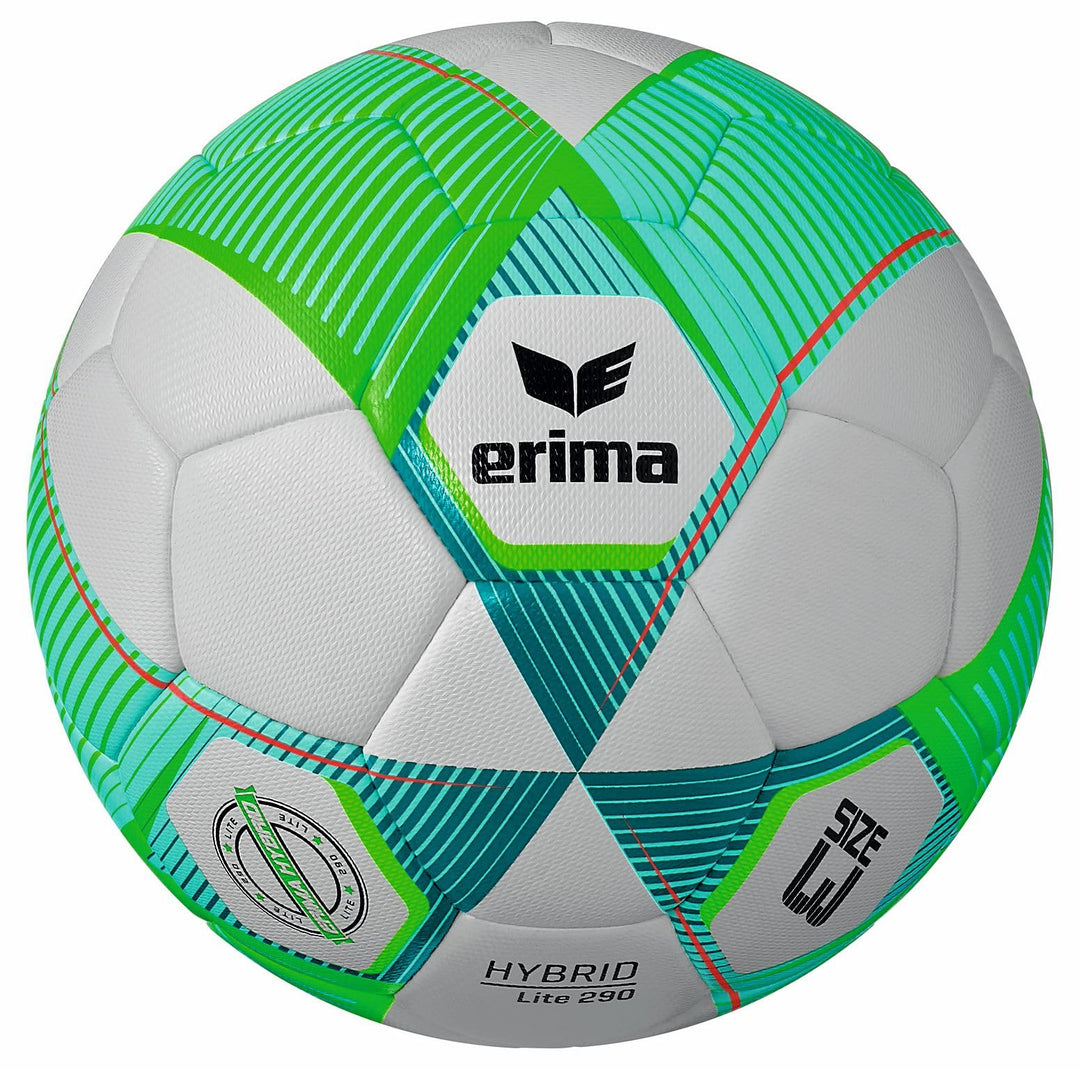Erima Unisex Jugend Hybrid Lite 290 Fussball 3 green gecko/petrol, 3 green gecko/petrol