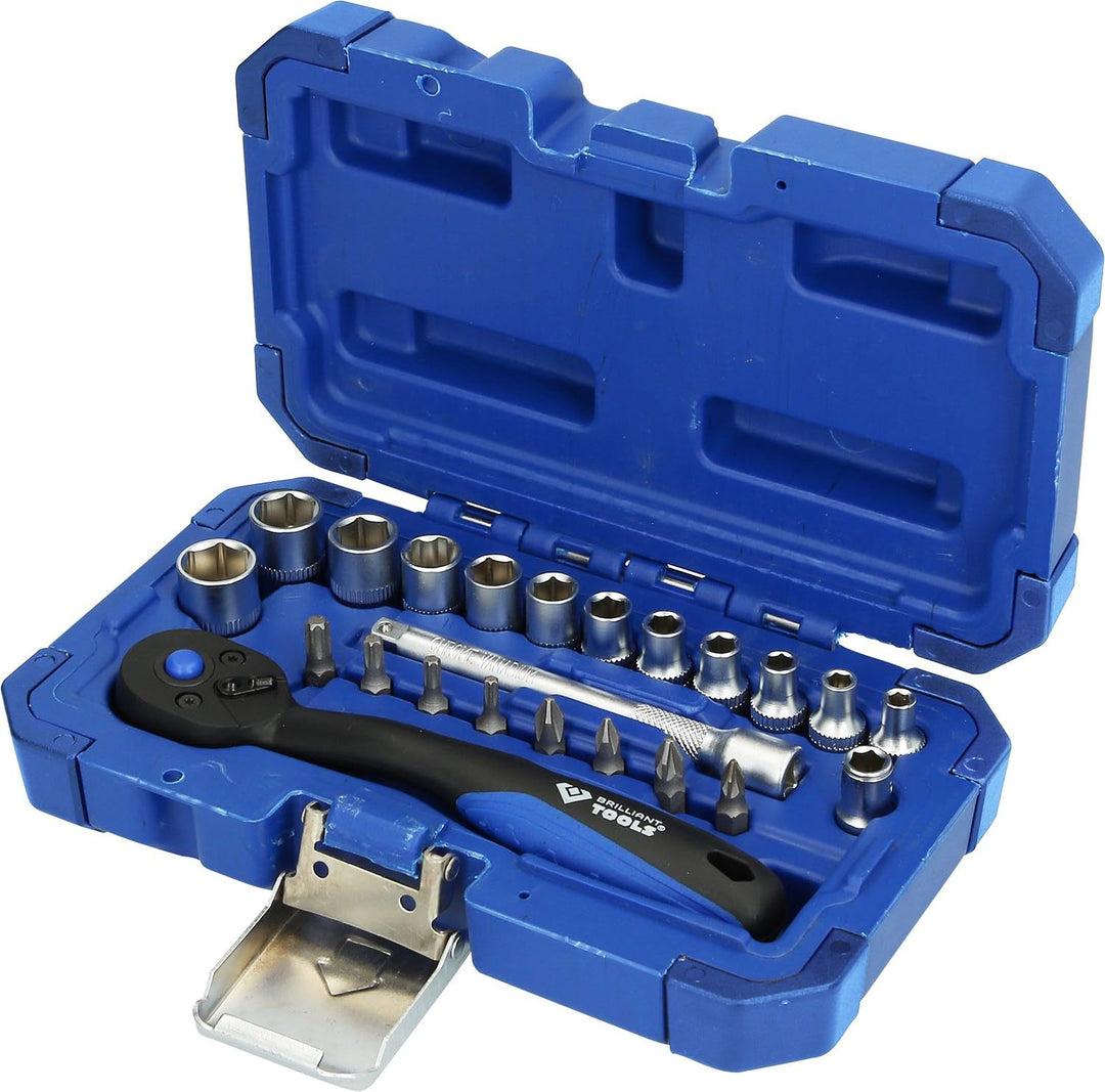 BRILLIANT TOOLS BT020023 1/4" Steckschlüssel-Satz, 23-tlg [Powered by KS TOOLS] 23-tlg., 23-tlg.