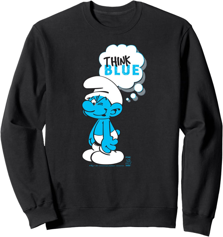 The Smurfs Schlumpfe Think Blue Thought Bubble Sweatshirt
