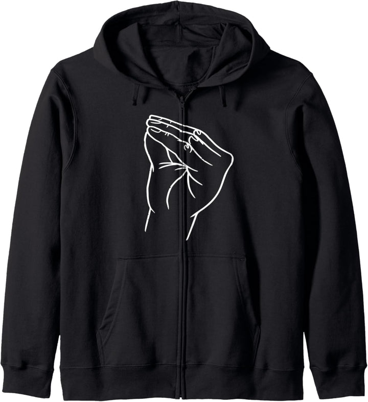 Italienische Handgeste Capisci Hand Finger Italien Kapuzenjacke