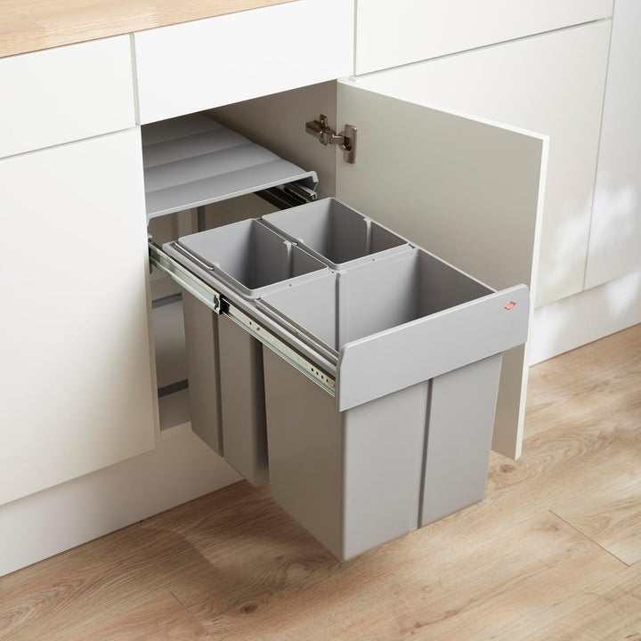 Naber Bio Trio Maxi 40 DT. Abfallsammler, alugrau.