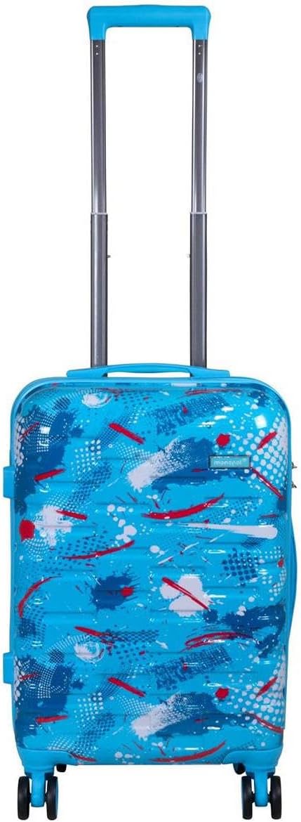 Hartschalen Koffer Trolley Cespara Handgepäck mit modernem Motiv Print - Farbe Hellblau - Gr. M