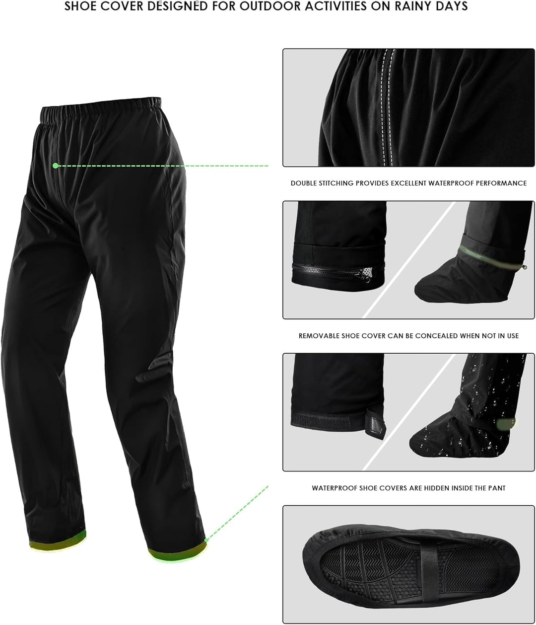 IRON JIA’S Regenanzug Herren Motorrad Regenjacke Wasserdichter Winddicht Atmungsaktiver Reflektieren