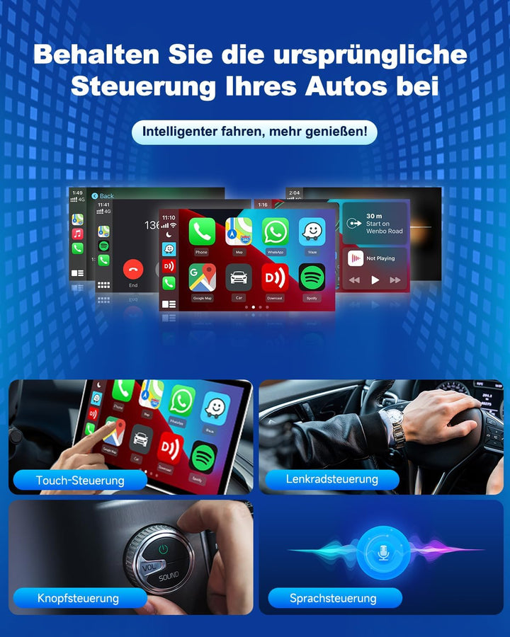 Carlinkit Wireless CarPlay &amp; Android Auto Adapter – Mini Ultra 3, wandelt OEM-Kabelverbindung in kab