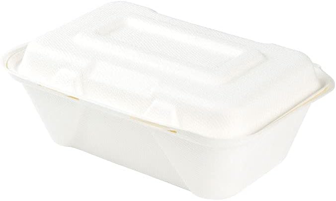 BIOZOYG Zuckerrohr Burger-Box mit Klapp-Deckel I 50 St. kompostierbare Imbiss-Verpackung aus Bagasse