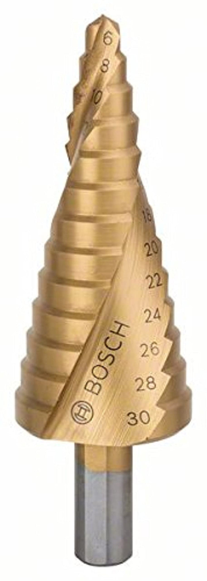 Bosch Accessories Bosch Professional Stufenbohrer HSS-TiN mit 3-Flächen-Schaft (Ø 6-30 mm, 13 Stufen