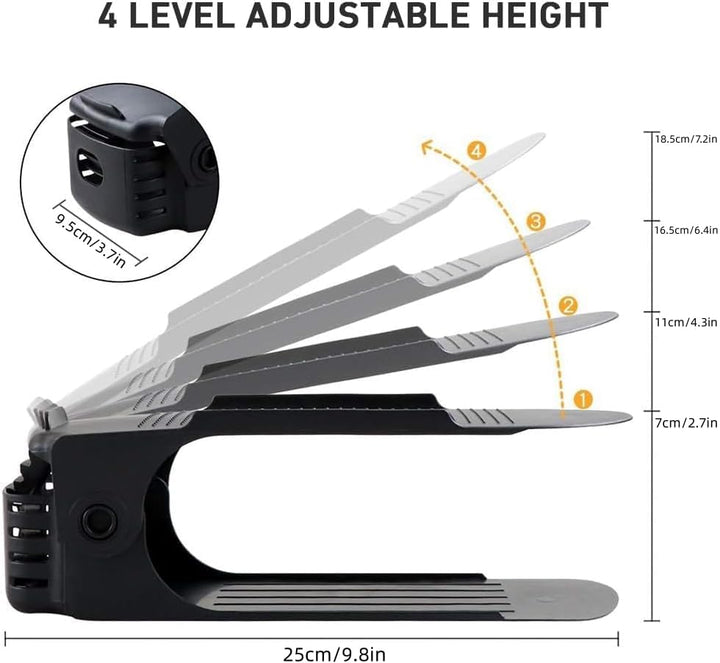 20 Stück Schuhstapler Platzsparend, Einstellbare Schuhstapler,Doppelschicht Schuhregal schuhregal fü