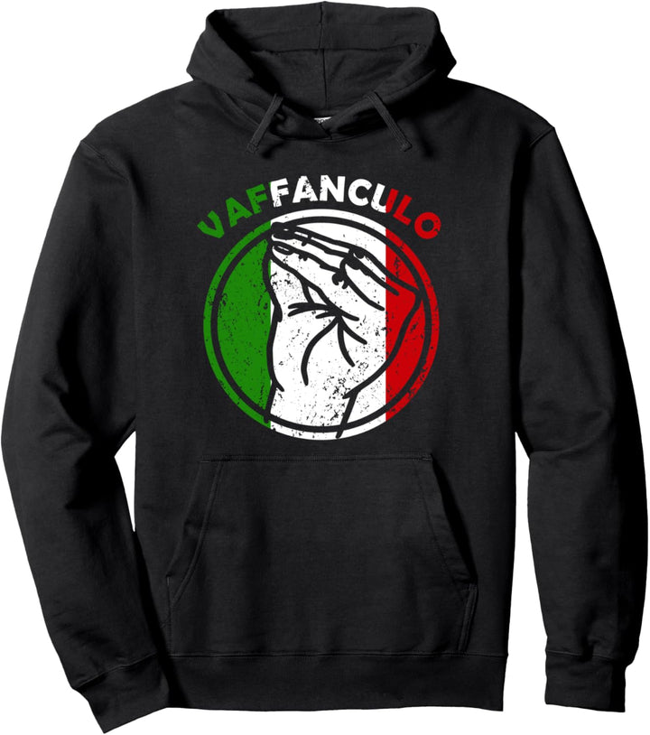 Italienische Flagge Handgeste Capisci Vaffanculo Italien Pullover Hoodie