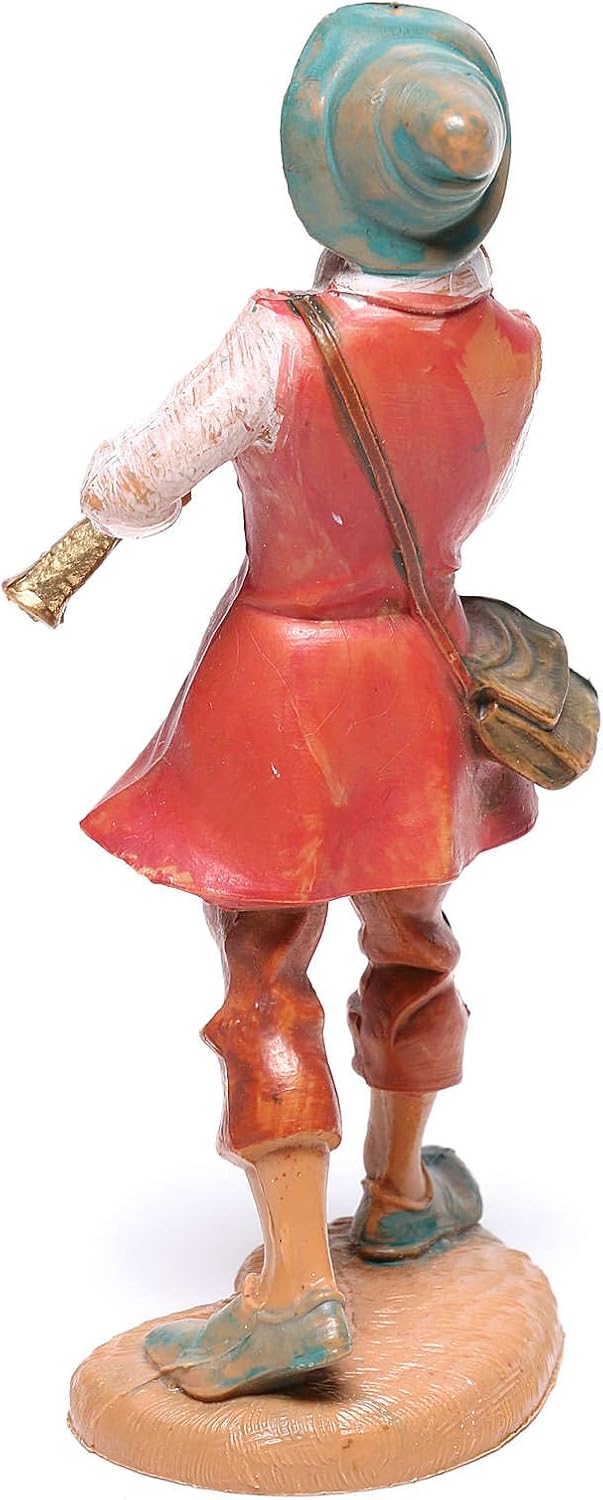Holyart Hirte mit Flöte für 10 cm Krippe von Fontanini
