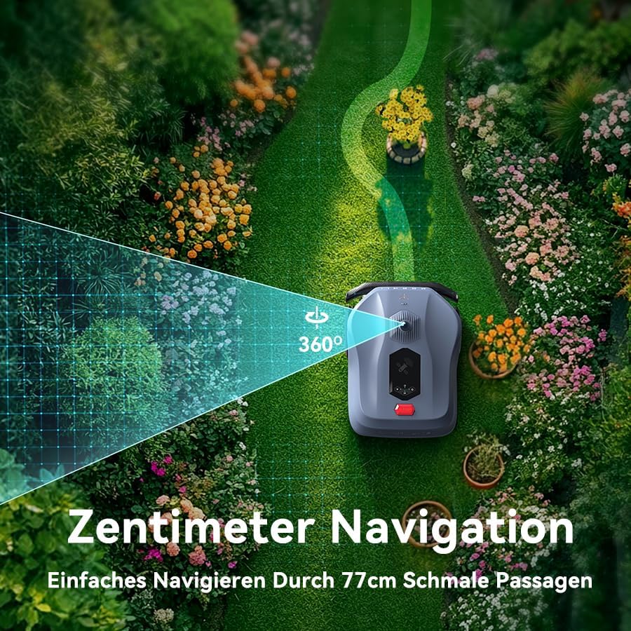 HOOKII Neomow X SE Mähroboter ohne Begrenzungskabel, bis 3000㎡, 3D LiDAR SLAM+Vision Fusion Kartieru