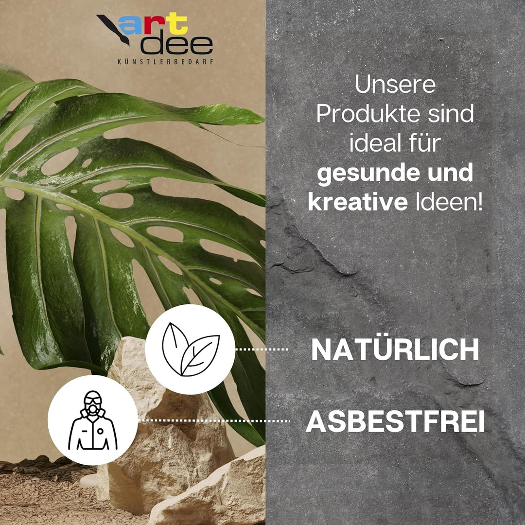 artdee Speckstein-Set: 1,5 kg Speckstein + 8 Feilen, 1,5 kg Speckstein + 8 Feilen