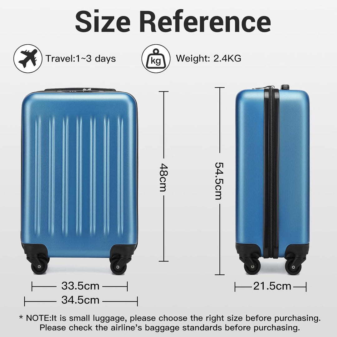 KONO Hartschale Koffer Trolley Rollkoffer Handgepäck Koffer Zwillingsrollen ABS Handgepäck Bordgepäc