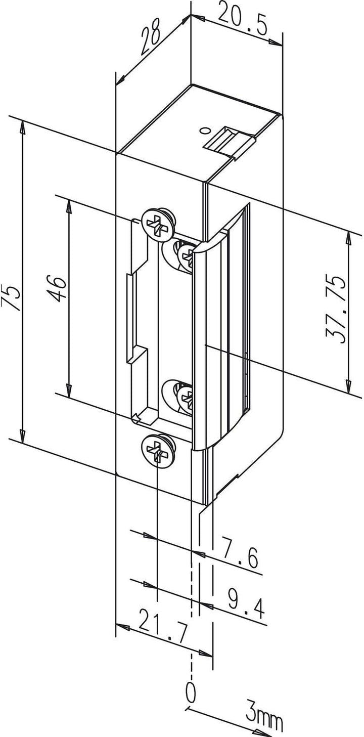 effeff Austauschstück E-Öffner 1410E | mit mechanischer Entriegelung | 1410E--------00