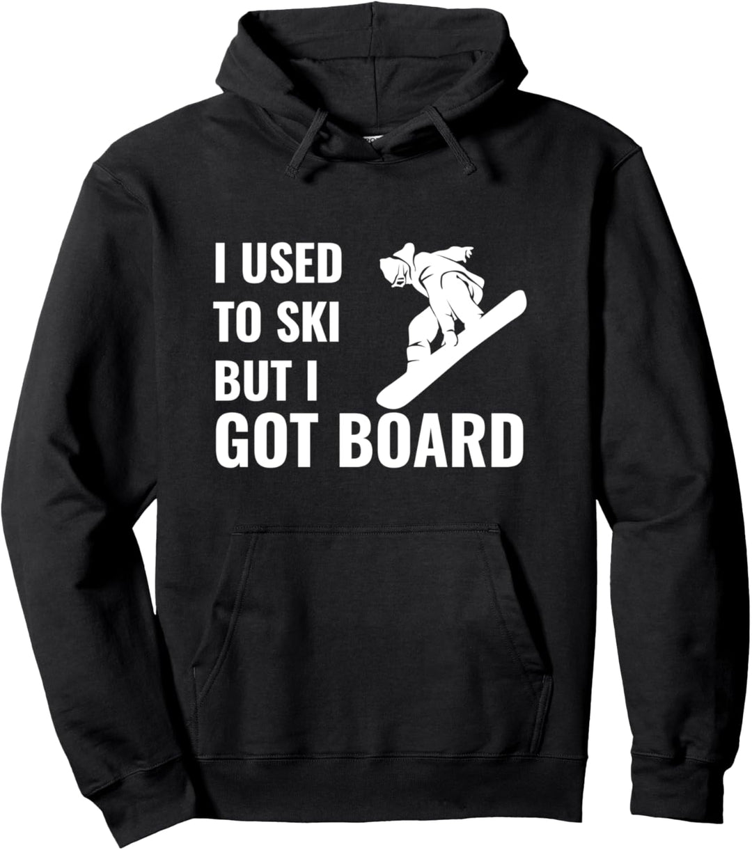 Snowboard-Wortspiel, das zum Skifahren benutzt wird, aber ei Pullover Hoodie