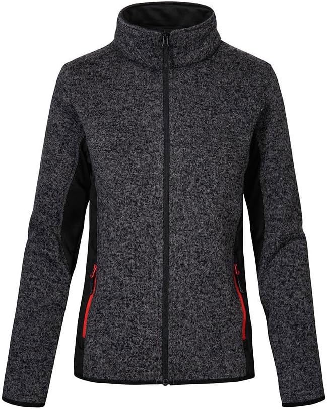Strick Jacke Workwear Damen, Graphit-Melange, XL