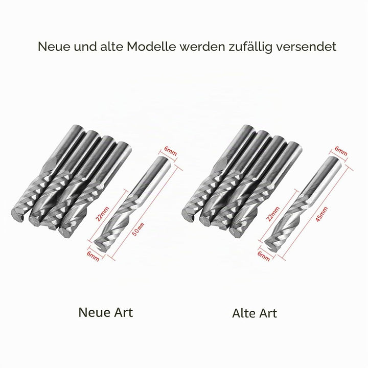 5 stücke 6mm Schaft Hartmetall Single Flute Schaftfräser CNC Router Fräser für Holz Aluminium Stahl