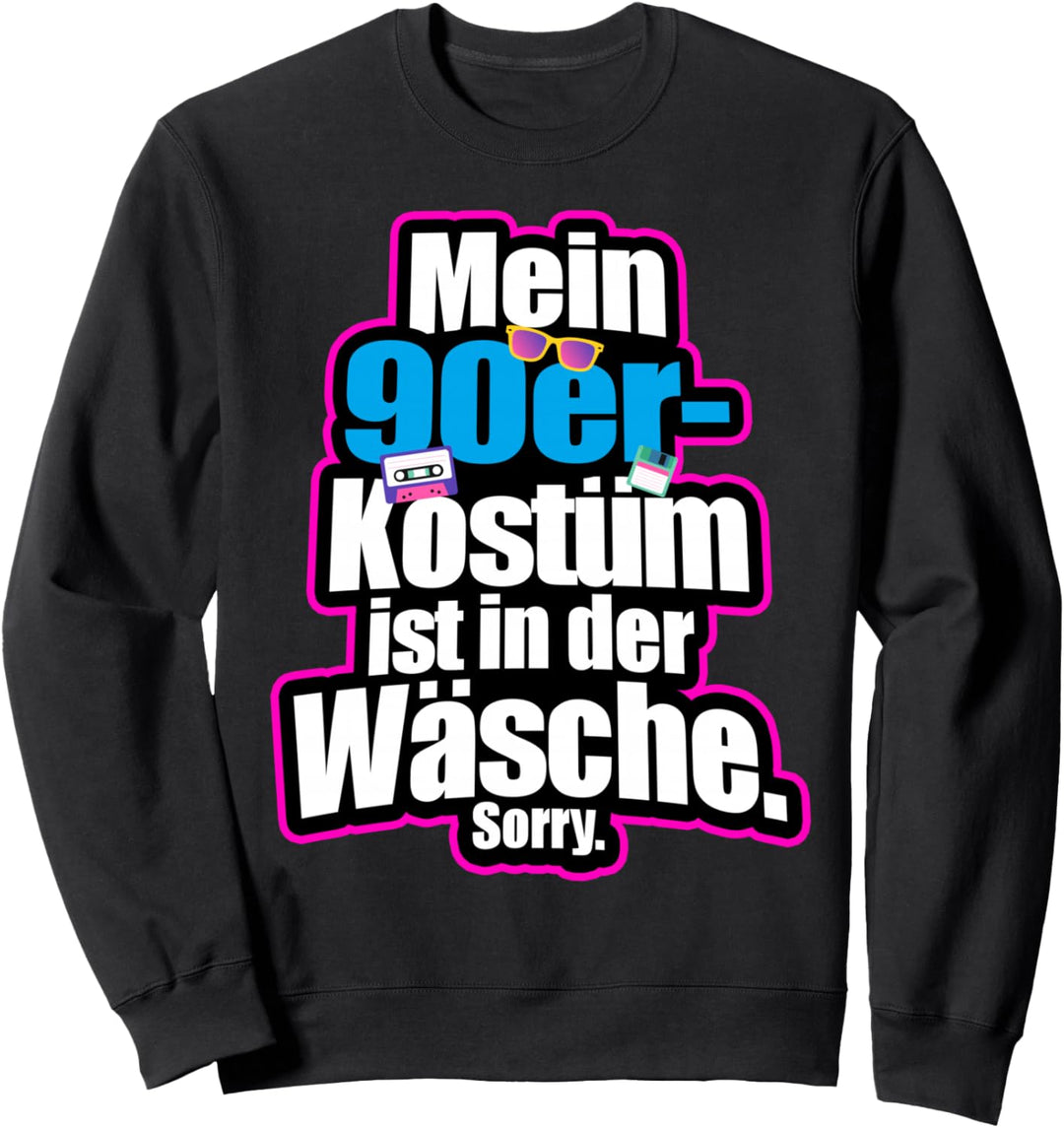 90er Party Kostüm Ist In Der Wäsche Retro Outfit Neunziger Sweatshirt