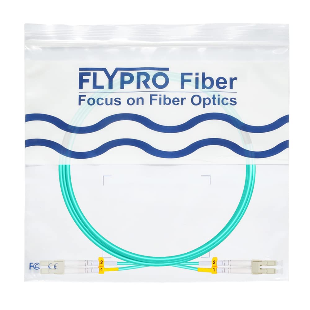 FLYPROFiber 0.2M OM4 LC auf LC LWL Glasfaser Patchkabel | Längenoptionen: 0,2m-100m, 40GB/100GB Dupl