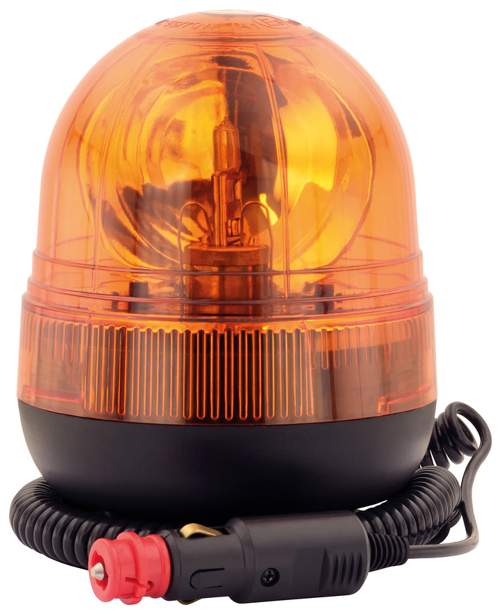 AdLuminis Halogen Rundumleuchte Orange, Ei-Form Mit Magnetfuss, Blinkleuchte 12V 24V, ECE R65 Strass