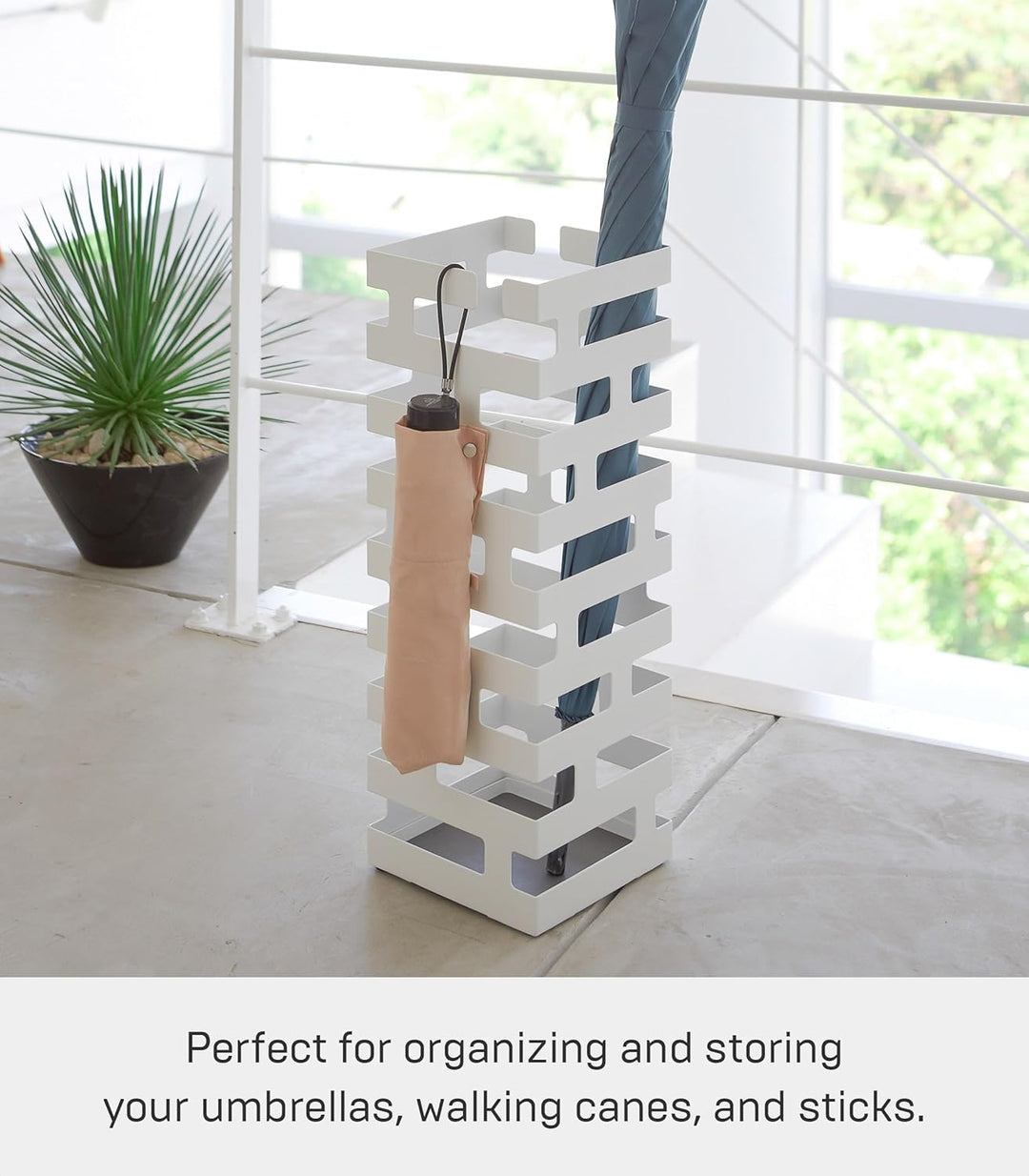 Brick Umbrella Stand Square - white Weiss, Weiss