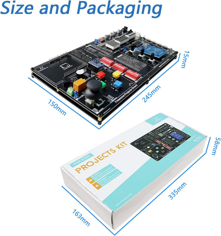 Freenove Projects Kit (No Control Board) (Compatible with Arduino IDE), 238-Page Detailed Tutorials,