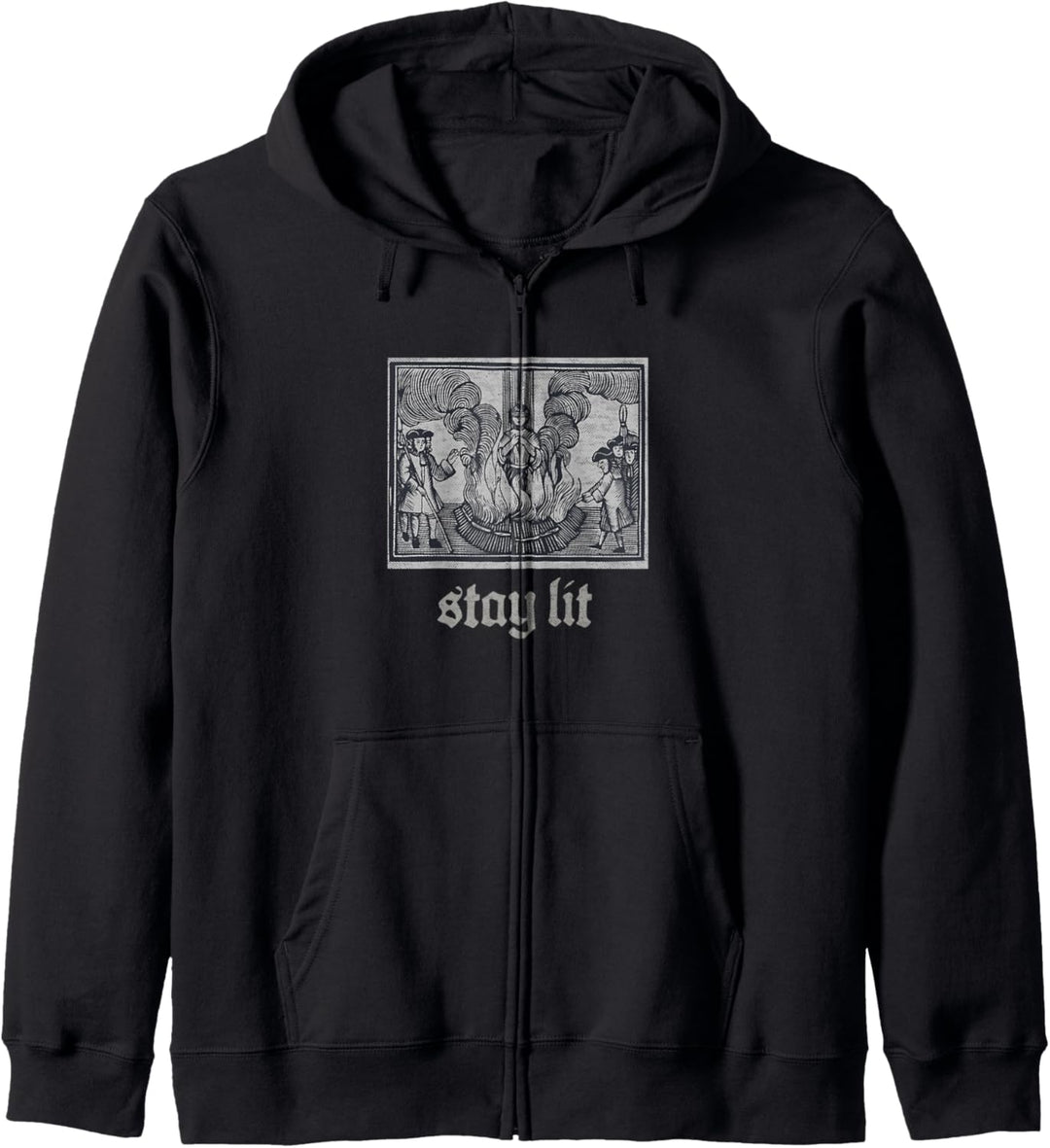 Stay Lit Occult Gothic Witches Witch Burn Occult Satan Kapuzenjacke