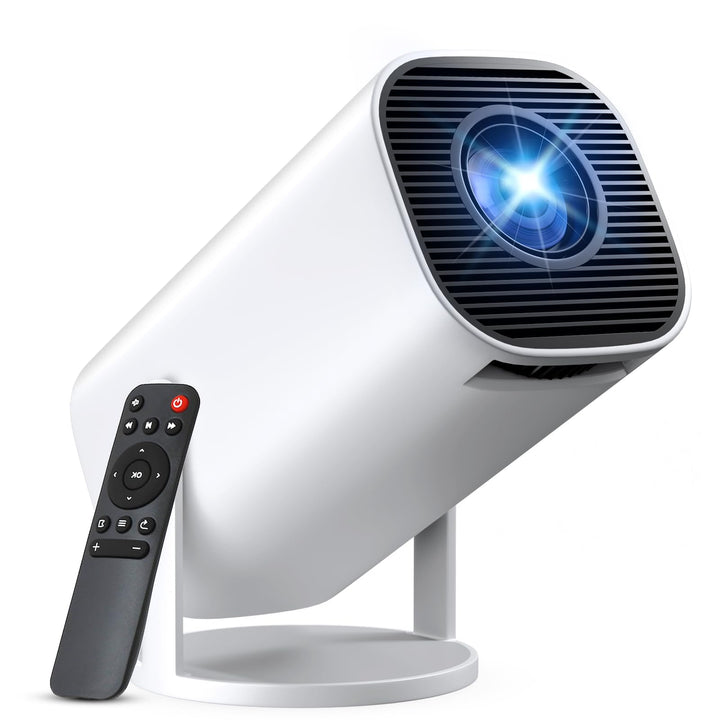 Mini Beamer, Smart Projektor Full HD 1080P, Klein Beamer Heimkino mit WiFi 6 und Bluetooth 5.2, Unte
